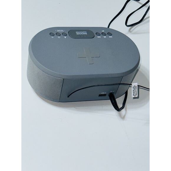 i-Box Dawn Bedside Alarm Clock w Wireless Charging Gray Charging Cable Tested - Picture 6 of 7